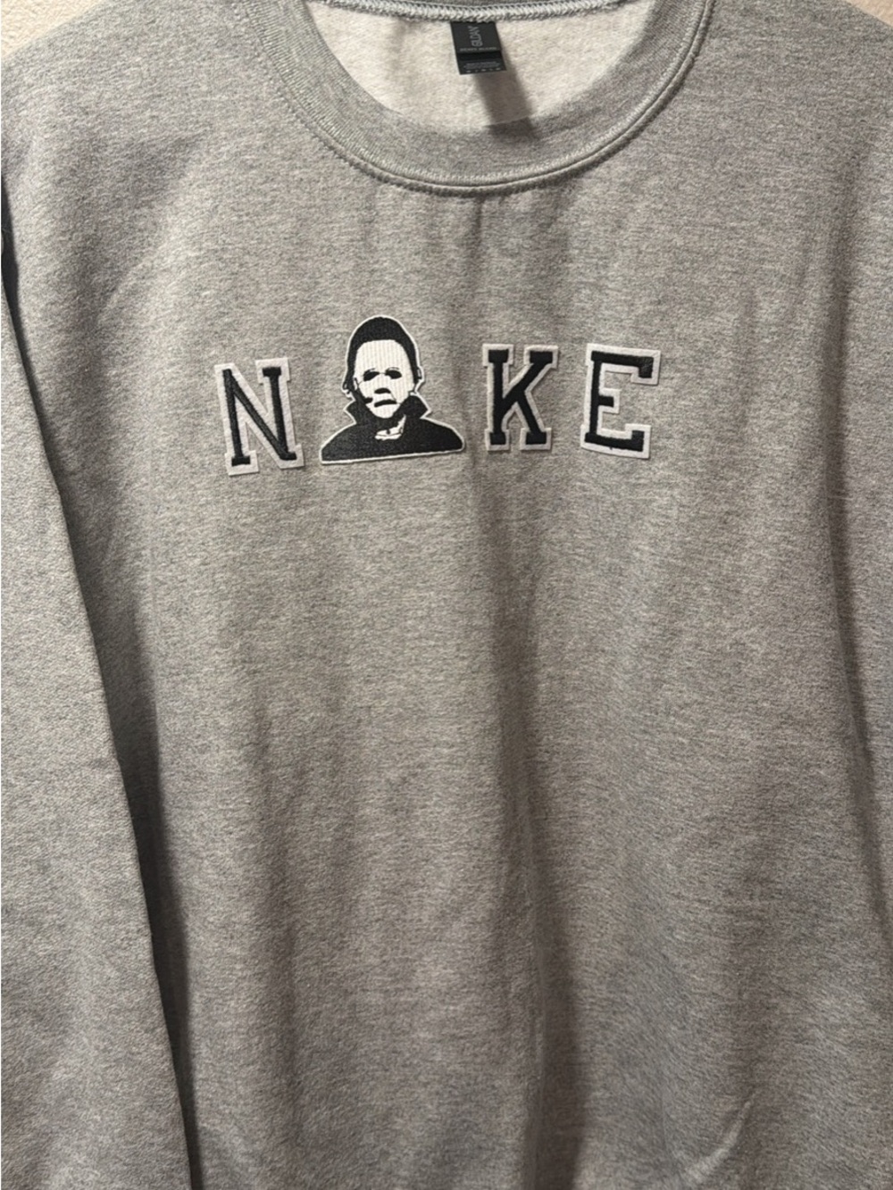 Micheal Myers Nike Grey  crewneck sweatshirt